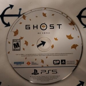 Sony PS5 Ghost of Yotei Game Disc — White & Gold